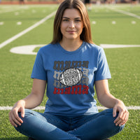 Mama Mama Mama Football T-Shirt – Leopard Print Sports HTHR TRUE ROYAL - FRONT