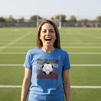 Mama Mama Mama Soccer T-Shirt - Proud Sports Mom Game Day HTHR TRUE ROYAL - FRONT
