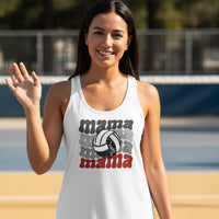 Mama Mama Mama Volleyball Tank Top - Proud Sports Mom Game Day White - FRONT