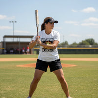 No Crying Softball T-Shirt Design – Competitive Athlete Humor Artwork WHITE - FRONT