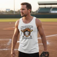 No Crying in Baseball - Competitive Baseball Vibes Tank Top WHITE - FRONT