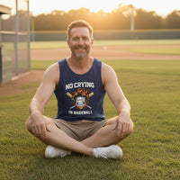 No Crying in Baseball - Competitive Baseball Vibes Tank Top NAVY - FRONT