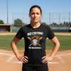 No Crying in Baseball T-Shirt for Ladies - Intense Athlete Energy Fire Style SOLID BLK BLEND - FRONT