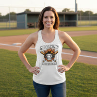 No Crying in Baseball Tank Top for Ladies- Intense Athlete Energy Fire Style White - FRONT
