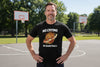 No Crying in Basketball – Fiery Sports Spirit Graphic Men's T-Shirt BLACK - FRONT