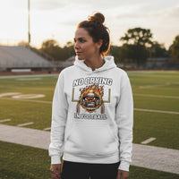 No Crying in Football – Fierce Sports Hoodie Statement for Ladies WHITE - FRONT