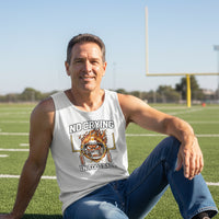 No Crying in Football Tank Top Dad Game Day Motivation Quote Mens WHITE- FRONT