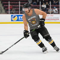 No Crying in Hockey Player Funny Tanktop for Men Humor Gift DARK GREY - FRONT