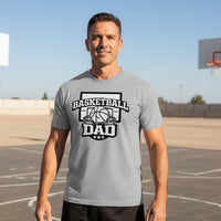 Proud Basketball Dad Game Day Top – Vintage Court Style Sports Tshirt