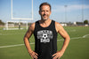 Proud Soccer Dad Retro Sports Tank Top Design – Game Day Football Fan Style BLACK - FRONT
