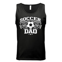 Proud Soccer Dad Retro Sports Tank Top Design – Game Day Football Fan Style BLACK - FRONT