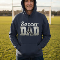 Soccer Dad Athlete Pride – Proud Soccer Father Sports Hoodie NAVY - FRONT