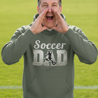 Soccer Dad Athlete Pride – Proud Soccer Father Sports Hoodie MILITARY GREEN - FRONT