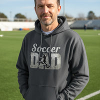 Soccer Dad Athlete Pride – Proud Soccer Father Sports Hoodie DARK HEATHER - FRONT