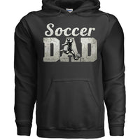 Soccer Dad Athlete Pride – Proud Soccer Father Sports Hoodie BLACK - FRONT