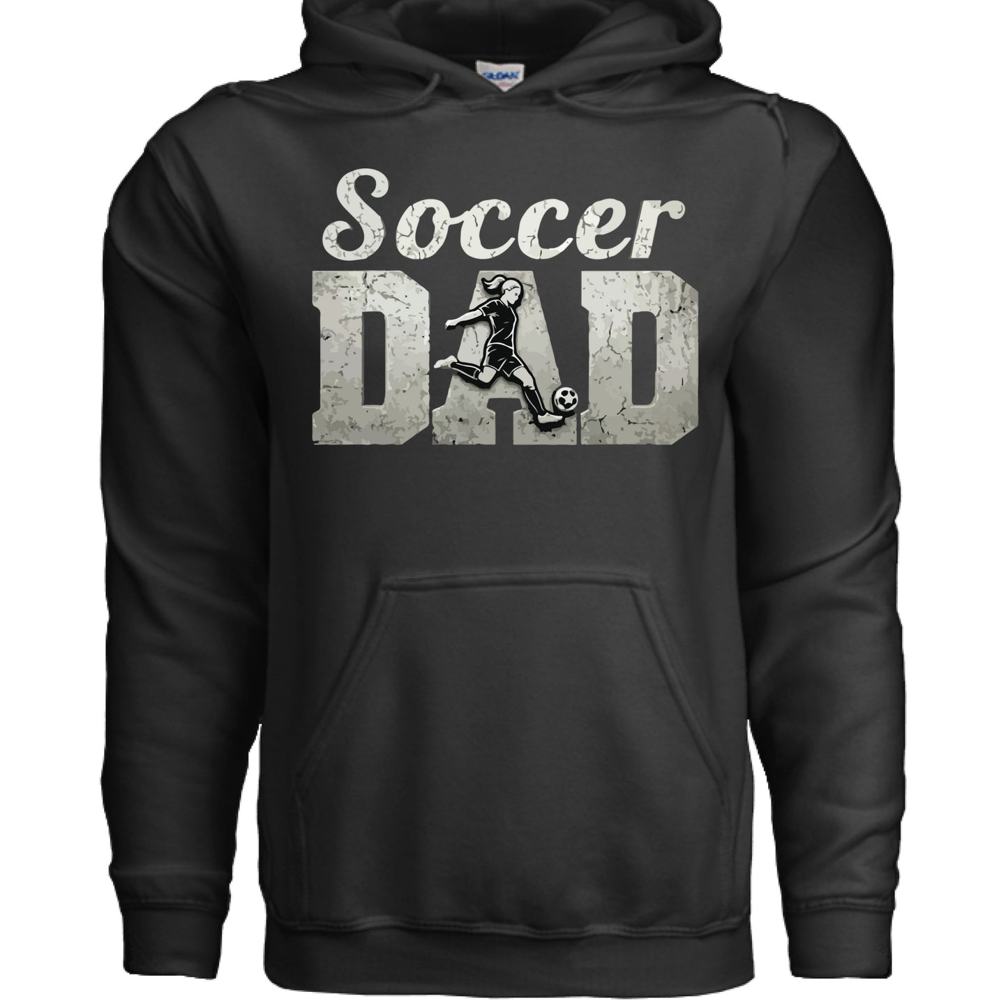 Soccer Dad Athlete Pride – Proud Soccer Father Sports Hoodie BLACK - FRONT