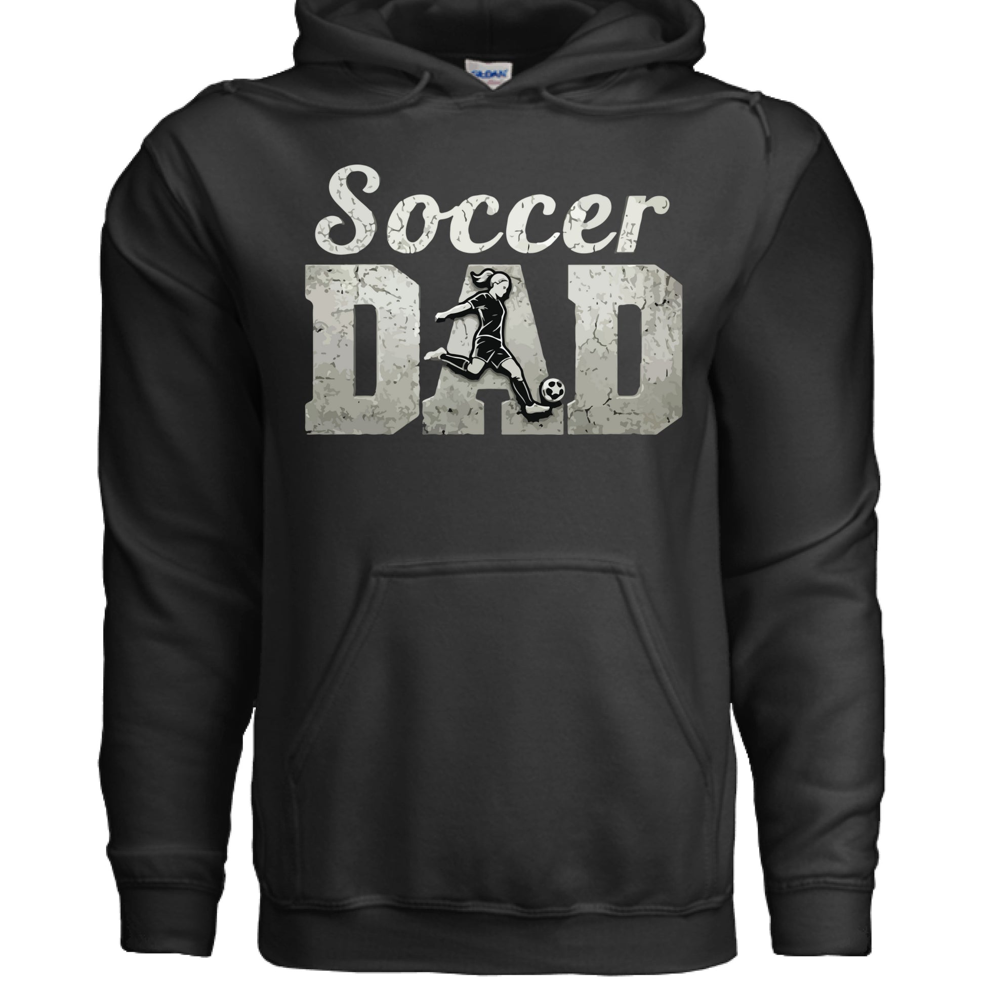 Soccer Dad Athlete Pride – Proud Soccer Father Sports Hoodie BLACK - FRONT