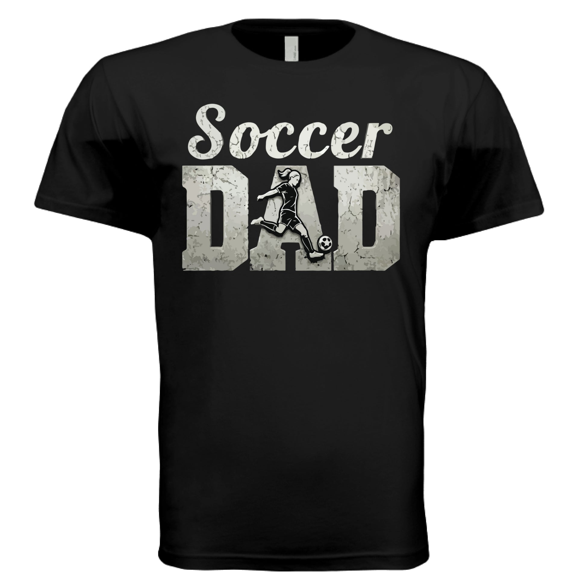Soccer Dad Athlete Pride – Proud Soccer Father Sports T-Shirt BLACK -FRONT