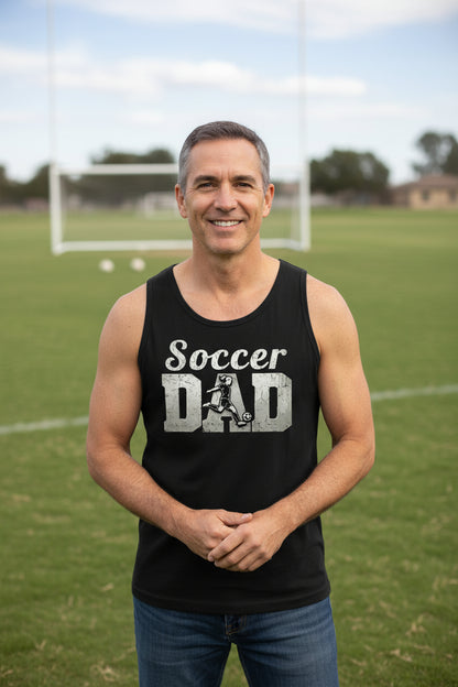 Soccer Dad Athlete Pride – Proud Soccer Father Sports Tank Top BLACK - FRONT