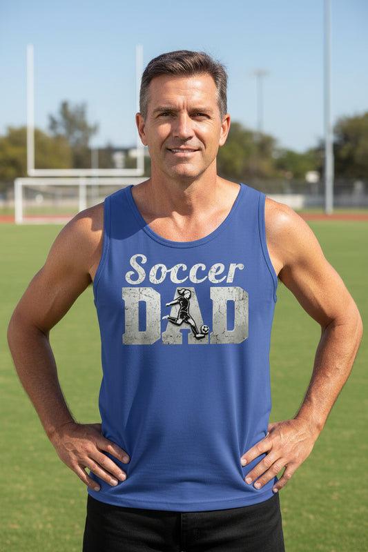 Soccer Dad Athlete Pride – Proud Soccer Father Sports Tank Top TRUE ROYAL - FRONT