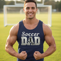 Soccer Dad Athlete Pride – Proud Soccer Father Sports Tank Top NAVY - FRONT