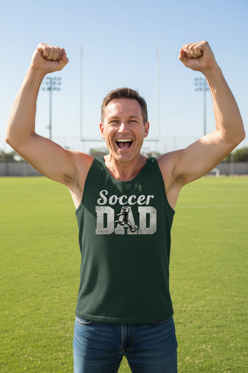 Soccer Dad Athlete Pride – Proud Soccer Father Sports Tank Top Forest - FRONT