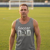 Soccer Dad Athlete Pride – Proud Soccer Father Sports Tank Top DARK GREY - FRONT