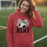 Soccer Mama Bow Vibes – Cute & Trendy Game Day Style Hoodie RED - SF500 - FRONT