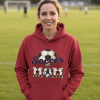 Soccer Mom Heartbeat Hoodie Proud Sports Family Design RED - SF500 - FRONT