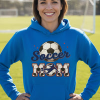 Soccer Mom Passion Player Silhouette Design Hoodie Royal - SF500 - FRONT