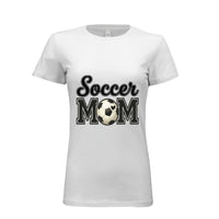 Soccer Mom T-Shirt with Heart Ball – Game Day Spirit Style WHITE - 6004 - FRONT