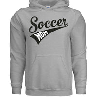 Soccer Mom Vibes – Stylish Sports Parent Pride Statement Hoodie SPORT GREY - FRONT