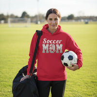 Soccer Mom Vintage Graphic – Proud Sports Parent Spirit Hoodie Design RED - FRONT