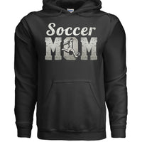 Soccer Mom Vintage Graphic – Proud Sports Parent Spirit Hoodie Design BLACK-FRONT