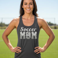 Soccer Mom Vintage Graphic – Proud Sports Parent Spirit Tank Top Design Dark Gray - FRONT