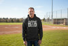 Softball Dad Athlete Pride – Proud Softball Father Sports Hoodie BLACK - FRONT