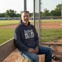 Softball Dad Athlete Pride – Proud Softball Father Sports Hoodie  NAVY - FRONT