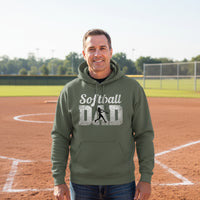 Softball Dad Athlete Pride – Proud Softball Father Sports Hoodie  MILITARY GREEN - FRONT