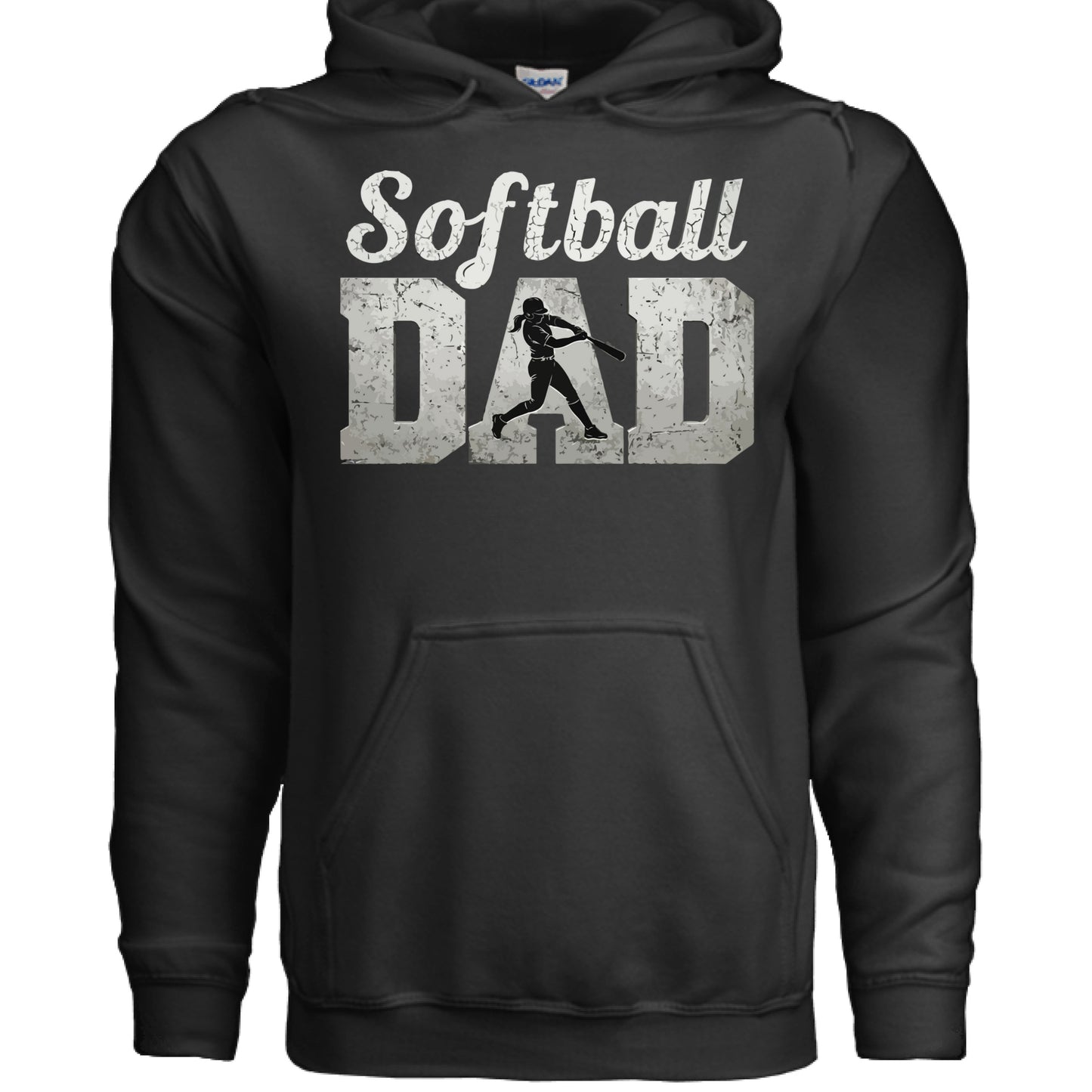 Softball Dad Athlete Pride – Proud Softball Father Sports Hoodie BLACK - FRONT