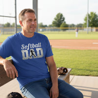 Softball Dad Athlete Pride – Proud Softball Father Sports T-Shirt  ROYAL - FRONT