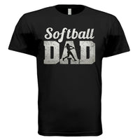 Softball Dad Athlete Pride – Proud Softball Father Sports T-Shirt BLACK - FRONT