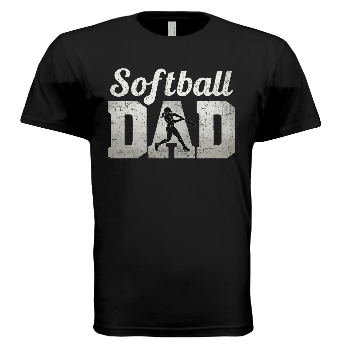 Softball Dad Athlete Pride – Proud Softball Father Sports T-Shirt BLACK - FRONT