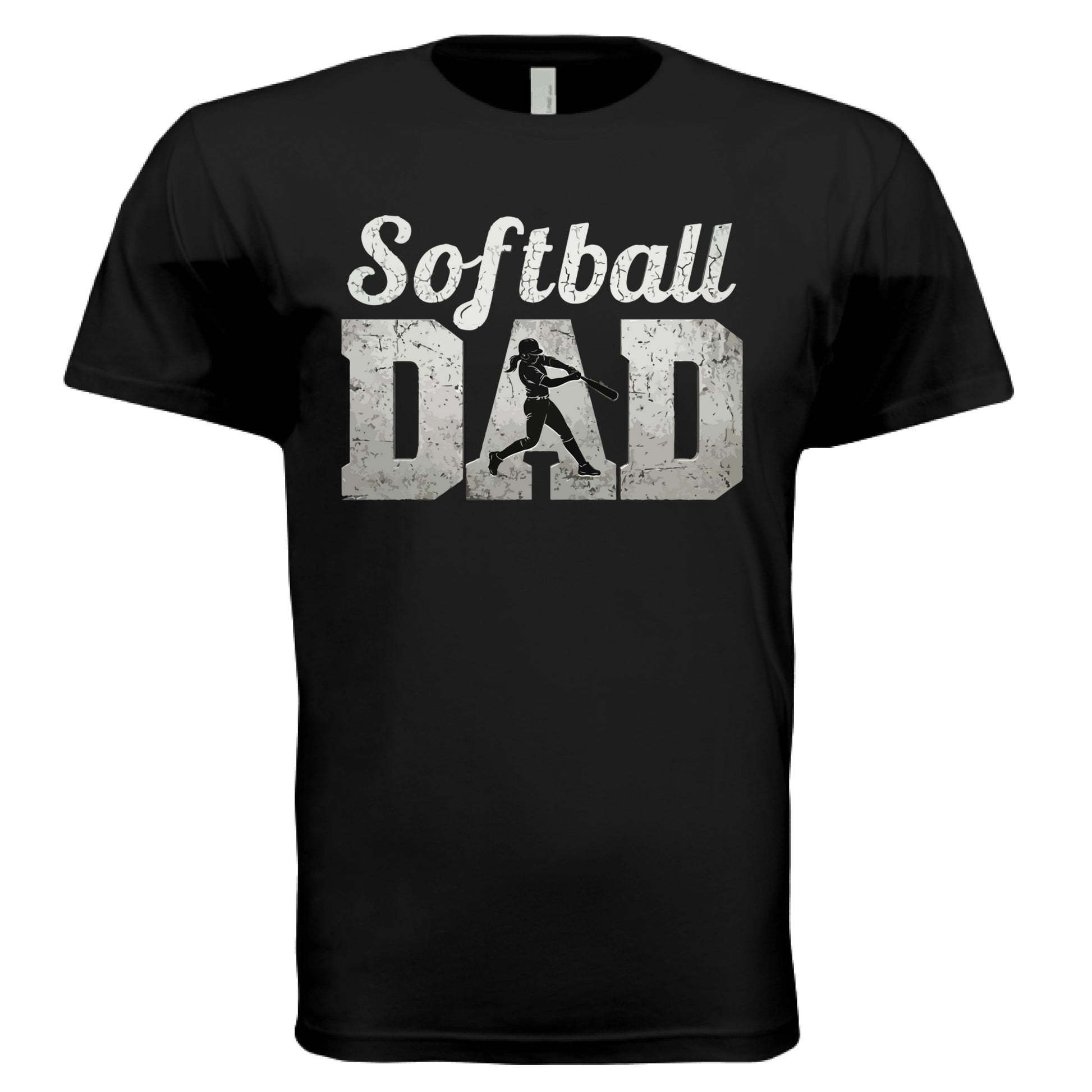 Softball Dad Athlete Pride – Proud Softball Father Sports T-Shirt BLACK - FRONT