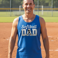 Softball Dad Athlete Pride – Proud Softball Father Sports Tank Top TRUE ROYAL - FRONT