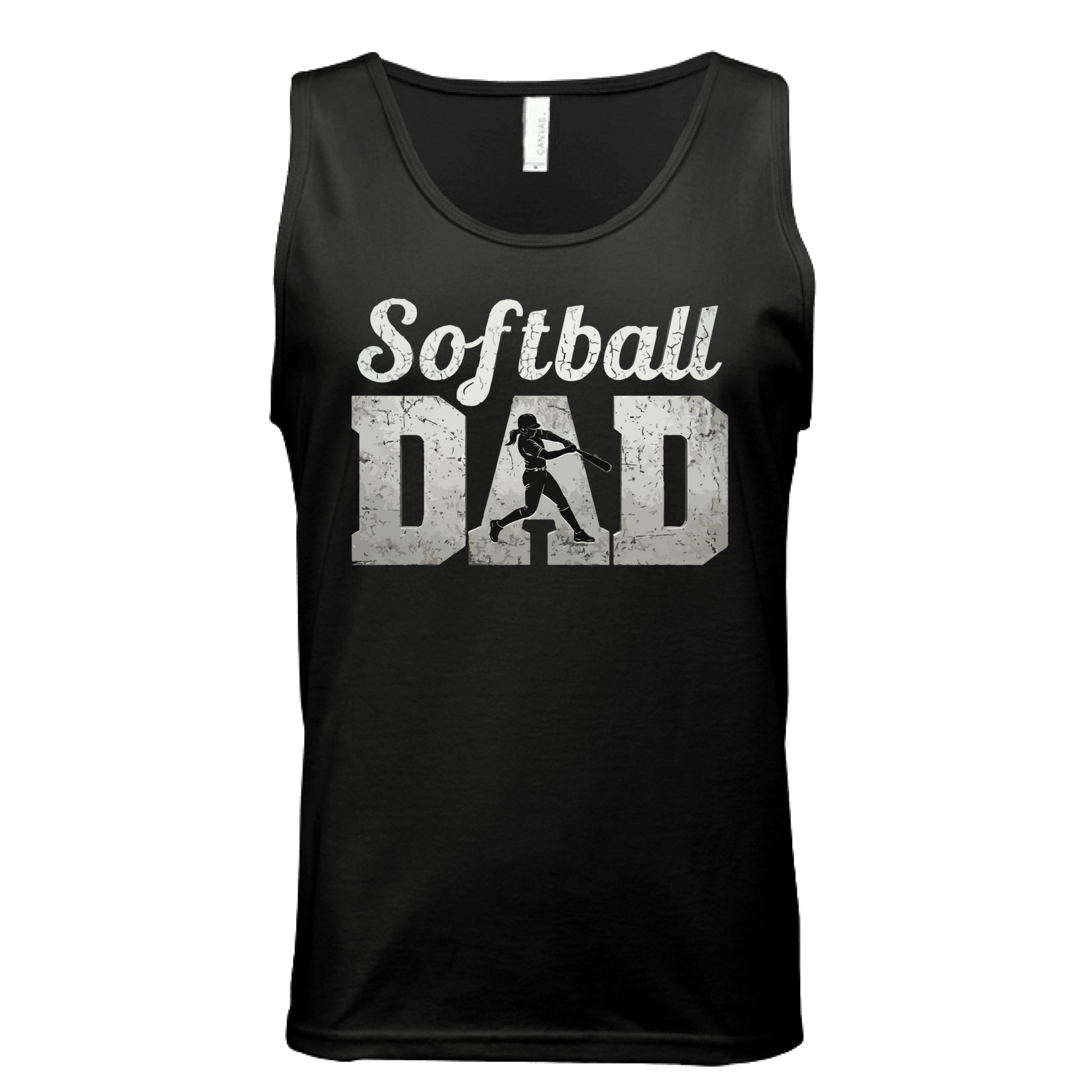 Softball Dad Athlete Pride – Proud Softball Father Sports Tank Top BLACK - FRONT