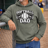 Softball Dad Hoodie – Game Day Softball Hooded Sweatshirt for Proud Dads