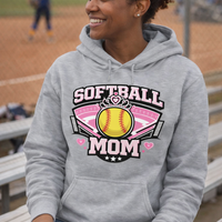 Softball Mom Hoodie – Game Day Pullover for Proud Softball Moms