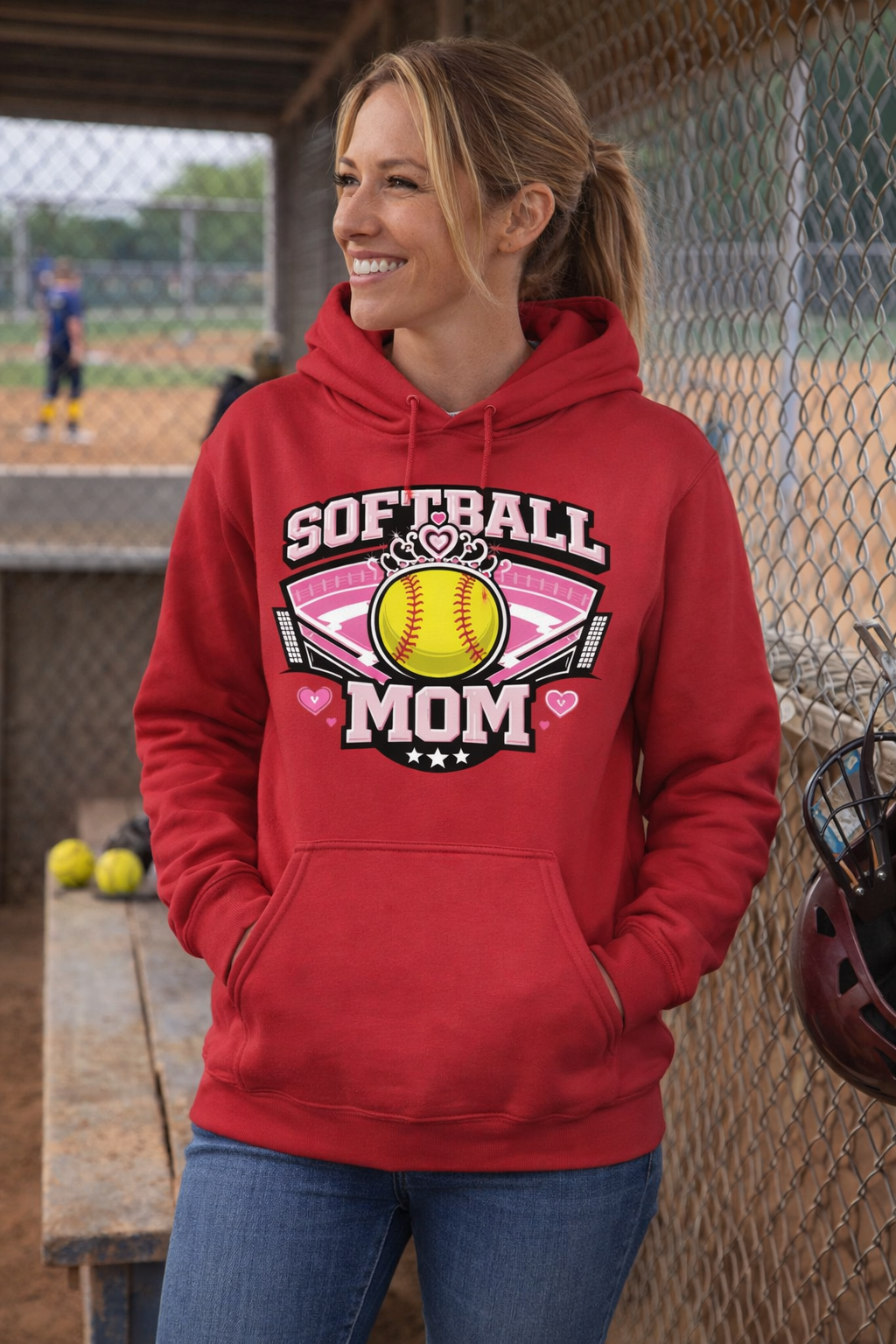 Softball Mom Hoodie – Game Day Pullover for Proud Softball Moms