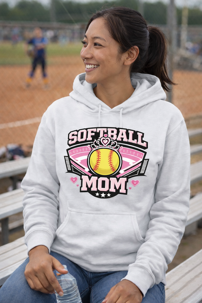 Softball Mom Hoodie – Game Day Pullover for Proud Softball Moms
