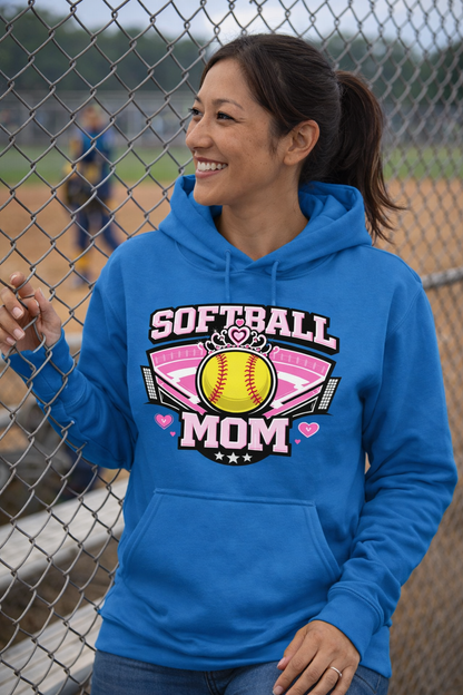 Softball Mom Hoodie – Game Day Pullover for Proud Softball Moms